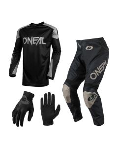 oneal-matrix-ridewear-combo-21-schwarz-crosshose-jersey-handschuhe-128391