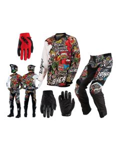 oneal-mayhem-crank-combo-weiss-rot-hose-shirt-handschuhe-128379