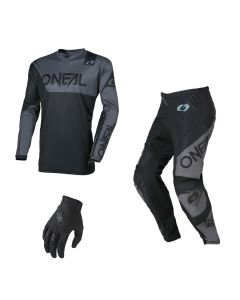 Oneal MX Combo Hose Shirt ELEMENT RACE schwarz grau