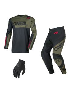 Oneal MX Combo Hose Shirt ELEMENT RACE schwarz grün