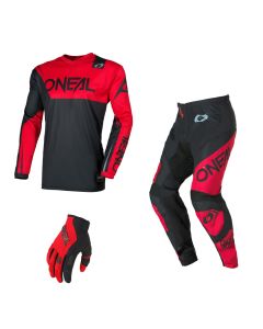 Oneal MX Combo Hose Shirt ELEMENT RACE schwarz rot