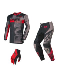 Oneal MX Combo Hose Shirt ELEMENT ROLLER grau rot