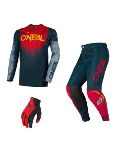 Oneal MX Combo Hose Shirt HARDWEAR SWIPE blau rot