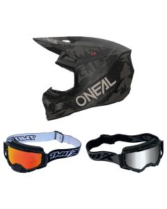 Oneal-MX-Helm-Combo-3SRS-ACID-schwarz-grau-mit-TWO-X-Atom-Brille-ON-27-CO-260826-MX-6