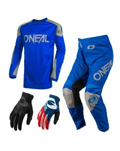 Oneal Matrix Ridewear Combo 21 blau Crosshose Jersey Handschuhe