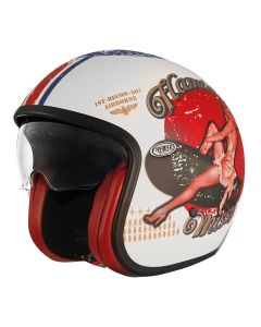 PREMIER Vintage Pin Up Jethelm weiss XS (53-54 cm)