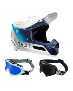 Thor Fleet Kinder Crosshelm Combo Storm blau