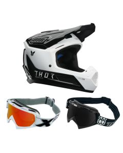 Thor Fleet Kinder Crosshelm Combo Storm weiss