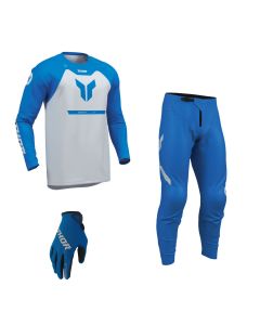 Thor MX Combo Hose Shirt Ridemode Menace blau
