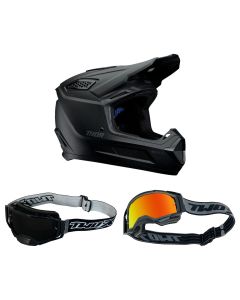 Thor-MX-Helm-Combo-FLEET-BLACKOUT-schwarz-matt-mit-TWO-X-Atom-Brille-TH-26-CO-020926-MX-2