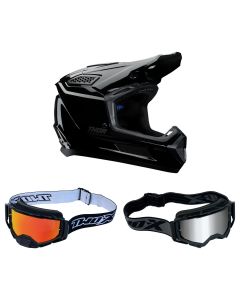 Thor-MX-Helm-Combo-FLEET-BLACKOUT-schwarz-mit-TWO-X-Atom-Brille-TH-26-CO-020926-MX-1