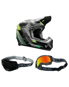 Thor-MX-Helm-Combo-FLEET-CAMBER-schwarz-gruen-mit-TWO-X-Atom-Brille-TH-26-CO-020926-MX-6