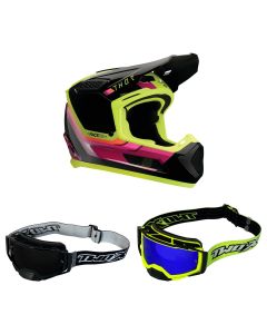 Thor-MX-Helm-Combo-FLEET-DEFY-schwarz-neon-mit-TWO-X-Atom-Brille-TH-26-CO-020926-MX-12