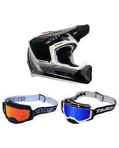 Thor-MX-Helm-Combo-FLEET-DEFY-schwarz-weiss-mit-TWO-X-Atom-Brille-TH-26-CO-020926-MX-13