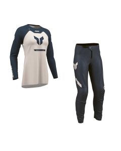Thor Women MX Combo Hose Shirt Ridemode Menace blau grau