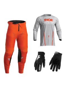 thor-pulse-combo-mono-grau-orange-hose-jersey-handschuhe-83289