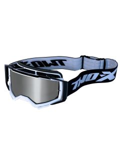 Crossbrille Offroad Brille ATOM BLIZZARD verspiegelt silber von TWO-X für Downhill Enduro Motocross