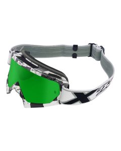 Crossbrille Offroad Brille Race Factory Spiegel grün von TWO-X für Downhill Enduro Motocross