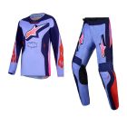 Alpinestars Kids MX Combo Hose Shirt Fluid Hunt blau lila