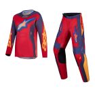 Alpinestars Kids MX Combo Hose Shirt Fluid Hunt blau rot