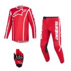 Alpinestars MX Combo Hose Shirt Fluid Apex rot