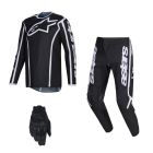 Alpinestars MX Combo Hose Shirt Fluid Apex schwarz grau
