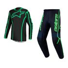 Alpinestars MX Combo Hose Shirt Fluid Apex v2 schwarz neon