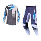 Alpinestars MX Combo Hose Shirt Fluid Drag blau grau