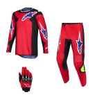 Alpinestars MX Combo Hose Shirt Fluid Grid rot