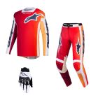 Alpinestars MX Combo Hose Shirt Racer Portl rot orange