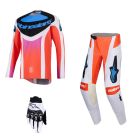Alpinestars MX Combo Hose Shirt Techstar Knif grau orange