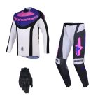 Alpinestars MX Combo Hose Shirt Techstar Knif schwarz lila