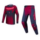Alpinestars Women MX Combo Hose Shirt Techstar Swan blau rot