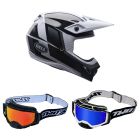Bell-MX-Helm-Combo-MX-10-Spiral-schwarz-weiss-mit-TWO-X-Atom-Brille-BEL-26-CO-020926-MX-15