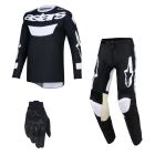 Alpinestars MX Combo Hose Shirt Racer Air Riway schwarz weiss