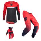 Fox MX Combo Hose Shirt Flexair FRACTURE rot