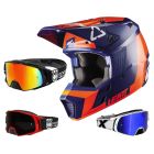 Leatt GPX 3.5 Crosshelm orange blau mit TWO-X Rocket Crossbrille