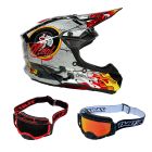 Oneal Crosshelm Combo 5SRS HR mit TWO-X Atom Brille bunt