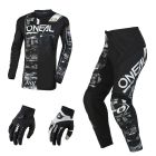 Oneal Element Attack Combo schwarz weiss Jersey Crosshose