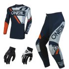 oneal-element-shocker-combo-blau-orange-jersey-crosshose-83305