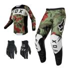 FOX 180 BNKR Combo camo grün Hose Shirt Handschuhe