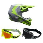 Fox-Kinder-MX-Helm-Combo-V1-Frame-gelb-grau-mit-TWO-X-Race-Brille-FX-26-CO-010926-MX-17