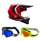 Fox-Kinder-MX-Helm-Combo-V1-Frame-rot-mit-TWO-X-Race-Brille-FX-26-CO-010926-MX-18