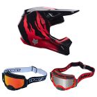 Fox-MX-Helm-Combo-V1-Clutch-schwarz-pink-mit-TWO-X-Atom-Brille-FX-26-CO-010926-MX-4