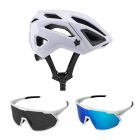 Fox Crossframe Pro Solid Gravel MTB Helm mit Speed Brille weiss