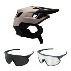 Fox Dropframe MTB Helm mit Brille weiss