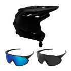 Fox Dropframe Pro Matte MTB Helm mit Brille schwarz