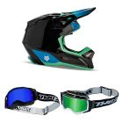 Fox V1 Ballast MX Helm Combo schwarz schwarz