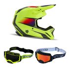 Fox V1 Flora MX Helm Combo gelb