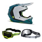 Fox V1 Nitro MX Helm Combo schwarz gelb